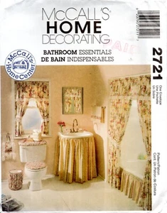 90s McCalls Home Decorating Sewing Pattern 2721 Bathroom Essentials - Picture 1 of 2