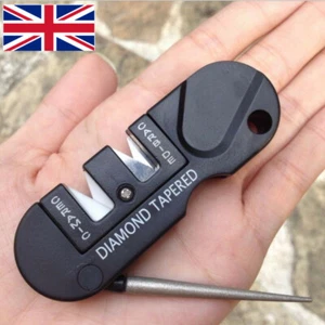 Outdoor Pocket Folding Knife, Sharpener Ceramic Carbide Diamond Tapered Tool.UK - Picture 1 of 11