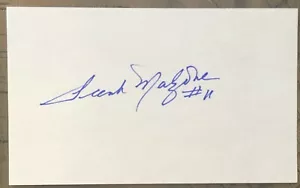 FRANK MALZONE SIGNED 3"X5" INDEX CARD MLB AUTO BOSTON RED SOX AUTOGRAPH D 2015 - Picture 1 of 1