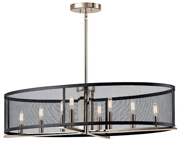Kichler Titus 8 Light Chandelier in Polished Nickel 43712PN