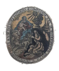 *HH* Confraternita compagnia ss sacramento Santa Caterina tela Votiva ex voto - Picture 1 of 11