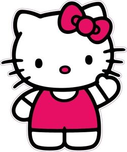 Hello Kitty Decal Version 1 is 5" x 3" in size