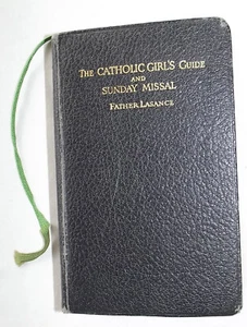 Catholic Girls Guide & Sunday Missal Fr Lasance Benziger 1955 Sepia Frontispiece - Picture 1 of 8