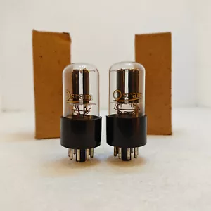 Osram Marconi Italy Röhre B65 6SN7GT matched pair,late 50s D getter NOS? rare - Picture 1 of 6