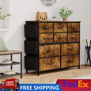 10 Drawers Dresser Fabric Storage Dressers Chests of Drawers for Bedroom Closet - Picture 1 of 14