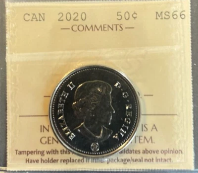 Canada - 50 cents - 2020 - ICCS Certified - MS-66  - Image 1 of 3