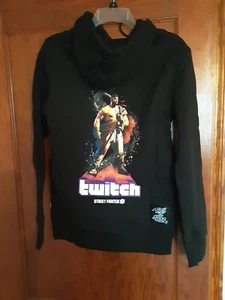 Twitch vs. Street Fighter Hoodie Black Men's Size S Sweatshirt New - Picture 1 of 6