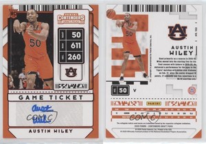 2020 Contenders Draft Picks Sticker Variation Game Ticket Red Austin Wiley Auto