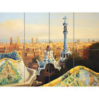 Park Guell Painting Barcelona XL Giant Panel Poster (8 Sections)