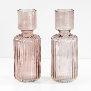 30cm Tall Glass Vase for Flowers Real Artificial Vintage Art Deco Home Decor - Picture 1 of 8
