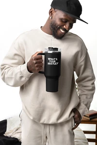 Vaso apagador HUSTLEY™ (40 oz) | Aislado y ideal para viajar | Extraíble - Imagen 1 de 5