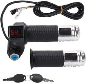 1Pair E-Bike Throttle Grip,12-84V Universal Electric Bicycle Scooter Wire Twist - Picture 1 of 7
