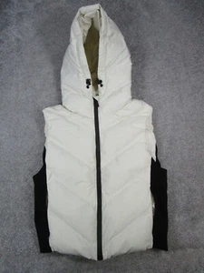 Zara Vest Womens Small White Black Insulated Puffer - Picture 1 of 8