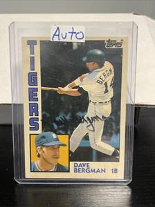 Dave Bergman Signed 1984 Topps Traded #11T Card Detroit Tigers Auto AU - Picture 1 of 3