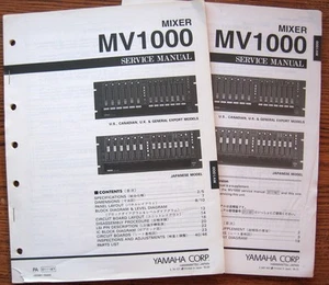 Yamaha MV1000 Mixer Original Service Manuals, Schematics, Parts Lists Books - Picture 1 of 1