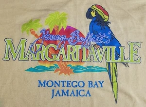 Jimmy Buffett Margaritaville Montego Bay Yellow Short Sleeve T-Shirt Men's Large - Picture 1 of 8