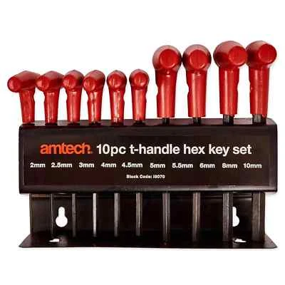 10Pc Hex Key Metric 2-10mm T Handle Allen Key Wrench T Bar Set Heavy Duty - Image 1 of 4