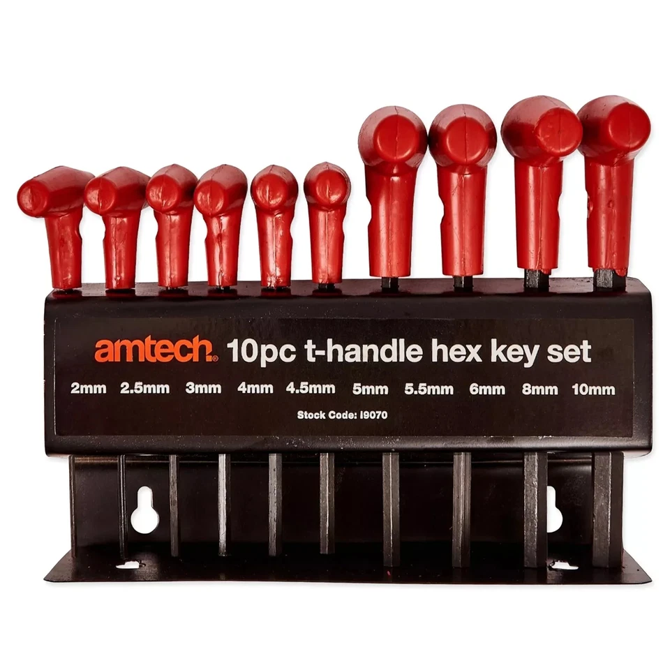 10Pc Hex Key Metric 2-10mm T Handle Allen Key Wrench T Bar Set Heavy Duty - Image 1 of 4