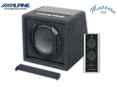 ALPINE SWE-815 SUBWOOFER VERSTÄRKER IN BOX 8" (20CM) 300W AUTO UNIVERSAL - Bild 1 von 3