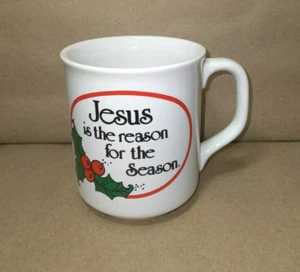 Taza de café de Navidad vintage Jesús es la razón de la temporada - Imagen 1 de 11