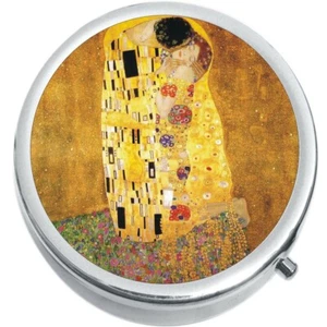 Gustav Klimt The Kiss Medicine Vitamin Pill Box - Picture 1 of 4