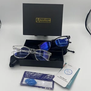 Blue Light Blocking Glasses 2-pack Computer Glasses with soft case Free Ship - Picture 1 of 4