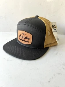 Nuevo MTN OPS Romo Gorra Trucker Sombrero Ajustable SnapBack Mountain Ops Carbón Dorado - Imagen 1 de 8