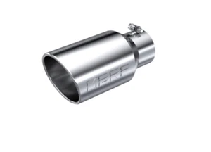 MBRP 4" to 6" Rolled End Angled Cut Polished Stainless Steel Exhaust Tip T5073 - Picture 1 of 2