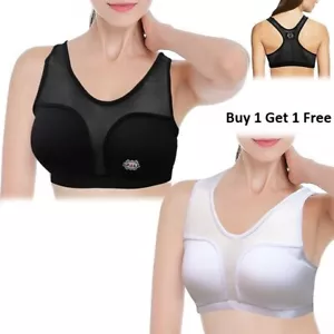 Women Chest Guard Bra With Sports Pad Karate Taekwondo MMA Boxing Front Closure - Picture 1 of 3