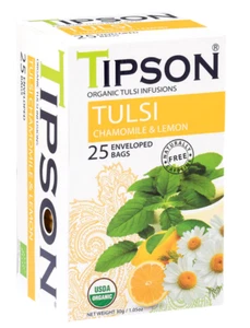 Tipson Tulsi Natural Herbal Infusions USDA Organic 25 Ceylon Tea Bags - 30g - Picture 1 of 13