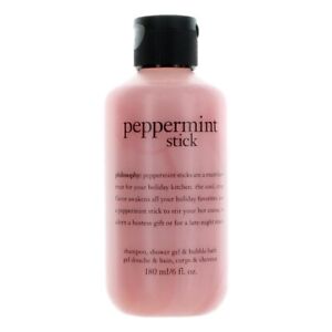 Peppermint Stick, 6oz Shampoo, Shower Gel, & Bubble Bath for Unisex