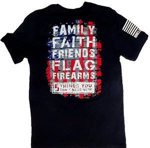 Nine Line Shirt Family Faith Friends Flagge Schusswaffen M Things You Don't Leg With - Bild 1 von 7
