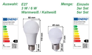 LED Lampe 12V E27 3W 6W Warmweiß Kaltweiß G Birne Leuchte Sparlampe - Bild 1 von 13