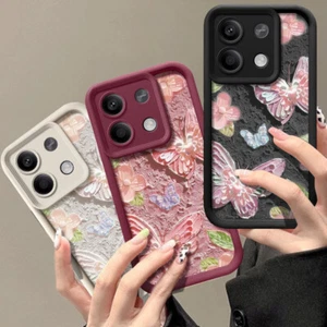 Custodia morbida silicone farfalla 3D per Xiaomi Redmi Note 13 12 Pro 13T 11T Poco F6 - Foto 1 di 14