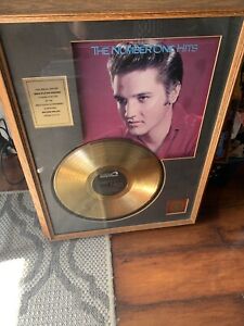 Elvis Presley Enterprises 1992 Framed Million Seller 24K Gold Plated Record