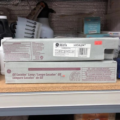 GE Lucalox PSL High Pressure Sodium (HPS) Lamp, 400W 2 PACK TWO LAMPS BULBS - Изображение 1 из 2