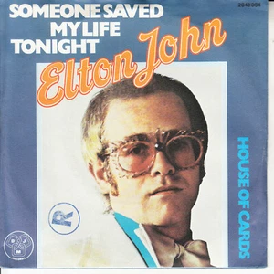 ELTON JOHN Someone Saved My Life Tonight PICTURE SLEEVE 7" 45 record record NEW - Foto 1 di 3