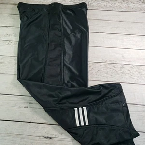 Pantalones Adidas Para Hombre Grandes * Negro AC Botón Tearaway Pantalón de Pista Satinado Lados a Presión - Imagen 1 de 10