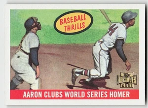 2001 Topps Archives #214 Hank Aaron Baseball Milwaukee Braves - Bild 1 von 2