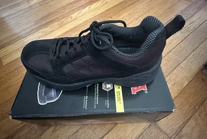 Brahma Black Men's Steel Toe Work Shoe Slip & Oil Resistant SIZE 8 ADAN M 1/75 - Picture 1 of 10