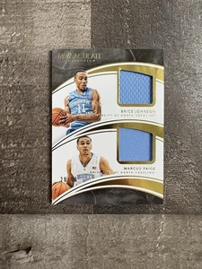 2016 National Treasures Collegiate Brice Johnson / Marcus Paige Patch /99 UNC - Picture 1 of 3
