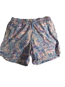 Lilly Pulitzer Men’s Capri Trunk Swim Shorts XL Pink Blue Print Mesh Lined - Picture 1 of 7