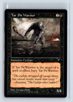 (4x) TAR PIT WARRIOR – MTG Magic the Gathering Card – Visions – Common - Image 1 of 4