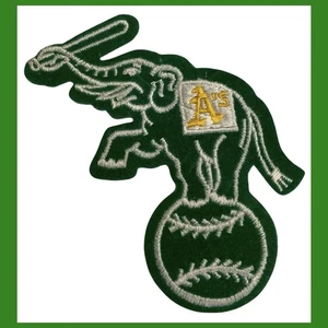 Oakland A's (Athletics) Green Elephant On Ball Patch Official Logo 5⅛ x 4½”—NEW - Picture 1 of 5