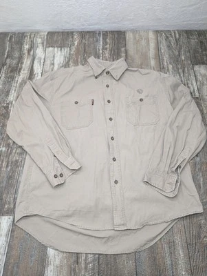 Dri Duck Button Up NRA Embroidered Shirt Mens Large Long Sleeve Hunting Hiking   - Image 1 of 4