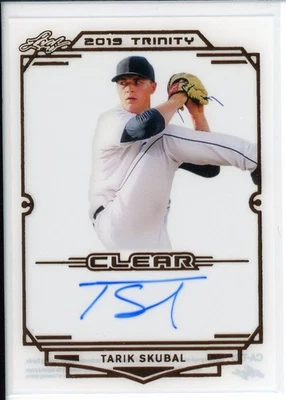 2019 Leaf Trinity Clear Autographs #CA-TS1 Tarik Skubal - Image 1 of 2