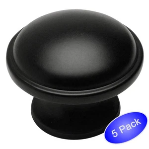*Confezione da 5* Manopole piatte/nero opaco Cosmas Cabinet Hardware #6239FB - Foto 1 di 1