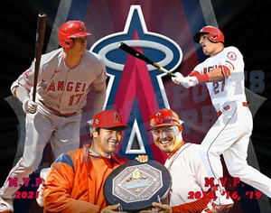 LA Angels Lithograph print of Mike Trout & Shohei Ohtan 2021 14 x 11 - Picture 1 of 1