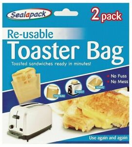 Sealapack Re-usable Toaster Bag Toastie Sandwich Toast Bags Pack of 2