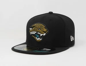 New Era 59Fifty Men Boys Cap Jacksonville Jaguars On Field Black Hat Size 6 7/8 - Picture 1 of 5